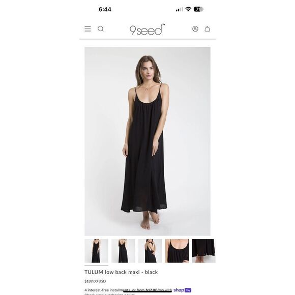9seed TULUM low back maxi - black - Picture 1 of 4